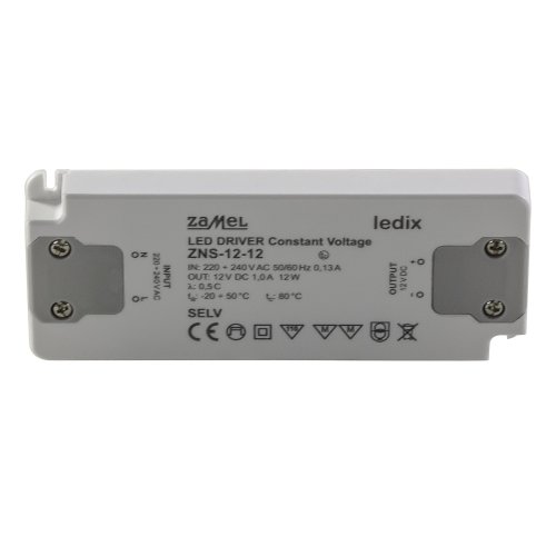 Transformator LED SLIM 12V 12W  8mm ZNS Zamel zns.jpg