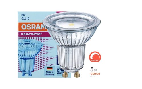 LED GU10 7,2W 230V 80W 36º DIM ściemniacz ciepła OSRAM Parathom 