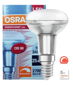 LED E14 5,9W R50 DIM ciepła ściemniacz 60W OSRAM 
