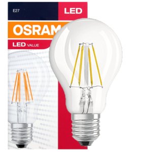 LED E27 4W 360st. filament przeźroczysta 40W 470lm OSRAM