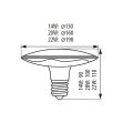 LED E27 kołowa 20W NIFO ciepła Kanlux 