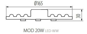 Moduł LED KANLUX MODv2 19W 2100lm do plafonier neutralny 