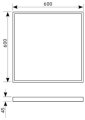Ramka panelu LED 60x60 NELIO 