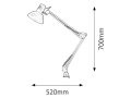 Lampa biurkowa kreślarska ARNO srebra Rabalux 