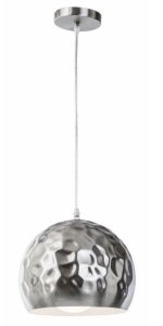 Lampa wisząca metalowa 1x TINY 25cm srebrna