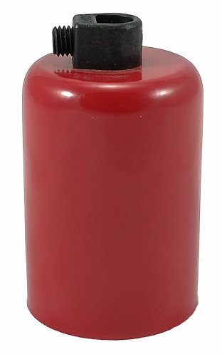 Oprawka E27 metalowa osłonka czerwona 