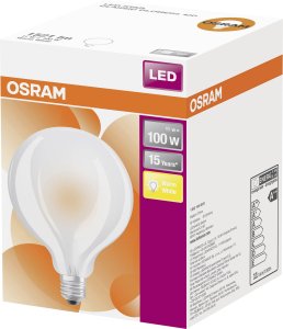 LED E27 11W 360st. filament matowa 100W G125 1521lm OSRAM