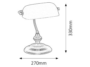 Lampa biurkowa bankierka BANK zielono-złota 4038 Rabalux