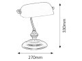 Lampa biurkowa bankierka BANK biało-srebrna 4037 Rabalux 