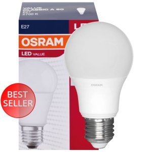 LED E27 8,5W ciepła 806lm 60W OSRAM 10szt.