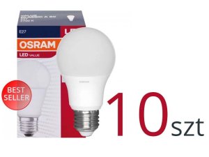 LED E27 8,5W ciepła 806lm 60W OSRAM 10szt.