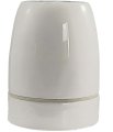 Oprawka E27 porcelanowa ozdobna biała 
