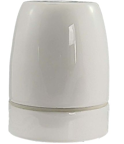 Oprawka E27 porcelanowa ozdobna biała 