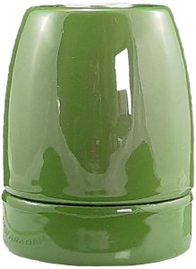 Oprawka E27 porcelanowa ozdobna zielona
