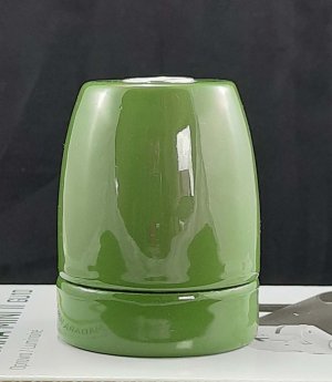 Oprawka E27 porcelanowa ozdobna zielona