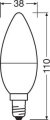 LED E14 7W 806lm świeczka ciepła 60W OSRAM 