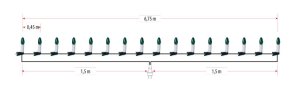 Komplet choinkowy tradycyjny 16 lampek KCH-5