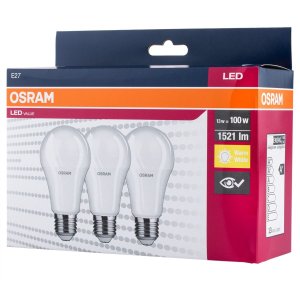 LED E27 13W ciepła 1521lm 100W OSRAM  3-pak