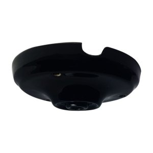 Podsufitka porcelanowa czarna 105mm okrągła do lamp