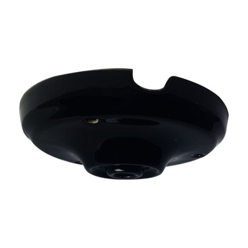 Podsufitka porcelanowa czarna 105mm okrągła do lamp 