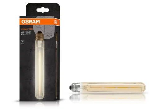 LED E27 4W 400lm tubular filament Vintage 1906 35W Osram 8171 