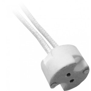 Oprawka G5,3 MR16 ceramiczna z kablami