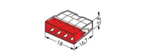 Szybkozłączka 4x 0,5-2,5mm² WAGO
