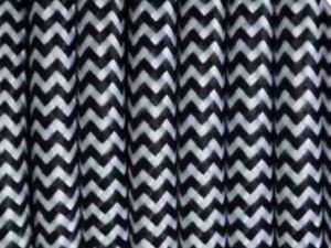 Przewód OMY 2x0,75 mm² w oplocie czarno-biały
