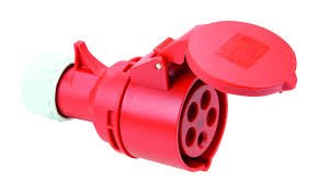 Gniazdo siłowe 4p 16A 400V plastikowe przenośne IP44 PCE  gnx5cp.jpg