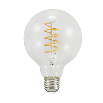 LED E27 filament G95 4W spirala kula 95mm 