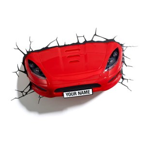 Lampka dekoracyjna ścienna CAR RED 2xAA 