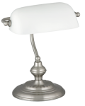 Lampa biurkowa bankierka BANK biało-srebrna 4037 Rabalux