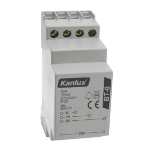 Transformator dzwonkowy 8V/12V/24V KTF na szynę DIN 