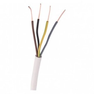 Przewód YDY 4x2,5 mm² biały okrągły