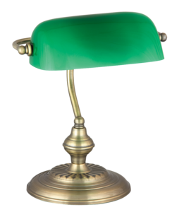 Lampa biurkowa bankierka BANK zielono-złota 4038 Rabalux