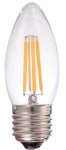 LED E27 4W świeczka C37 filament ciepła 